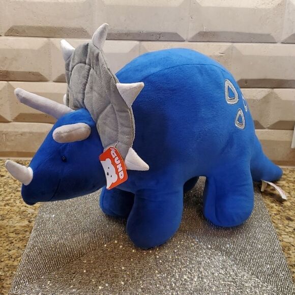 GUND Blue Plush Dinosaur  - Picture 1 of 6